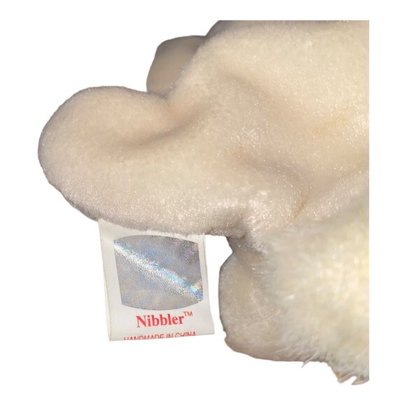 Ty Beanie Babies Nibbler Rabbit Bunny 1999 Plush Stuffed Animal Hang 5th Gen Tus - Picture 11 of 12